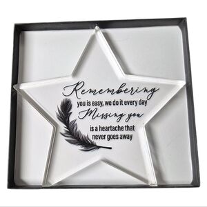 Memorial Star Acrylic Keepsake – “Remembering You”